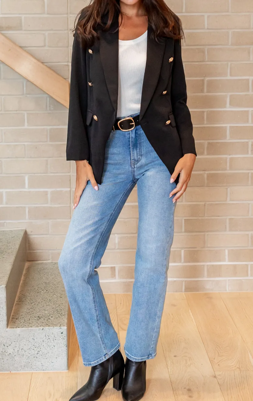 Tailored Single Button Blazer