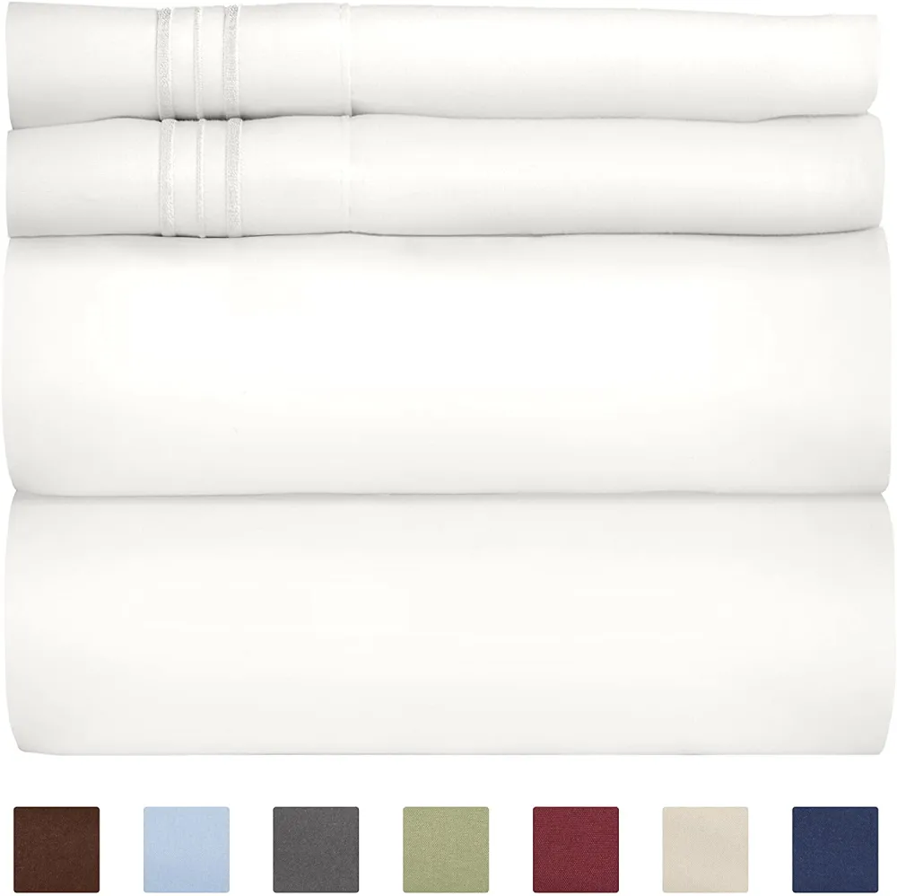 4/6 Piece Bed Sheets Set- Extra Soft - Deep Pockets - Easy Fit - Breathable /Cooling - Wrinkle Free