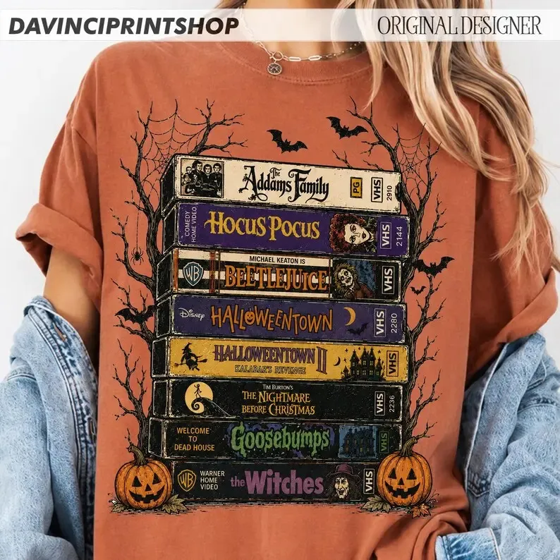 Vintage Halloween Casual Short Sleeve