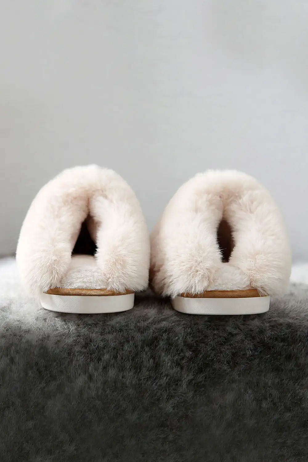 Plush Suede Winter Home Slide Slippers