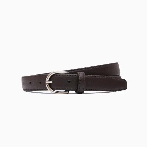 Modern Pebbled Leather Waist Belt