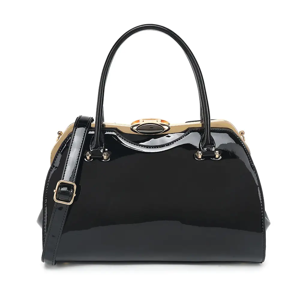 Patent Leather Satchel Bag