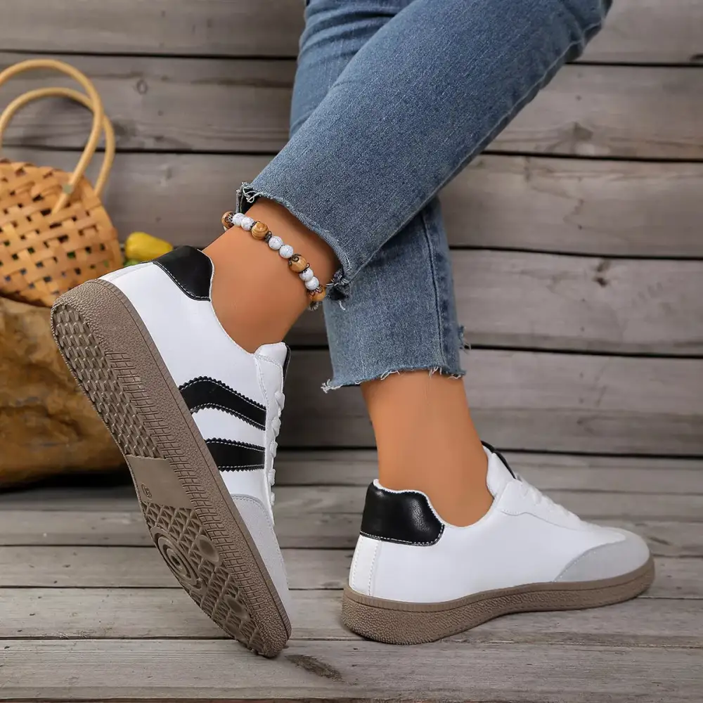 Refined Lace-Up Casual Sneakers