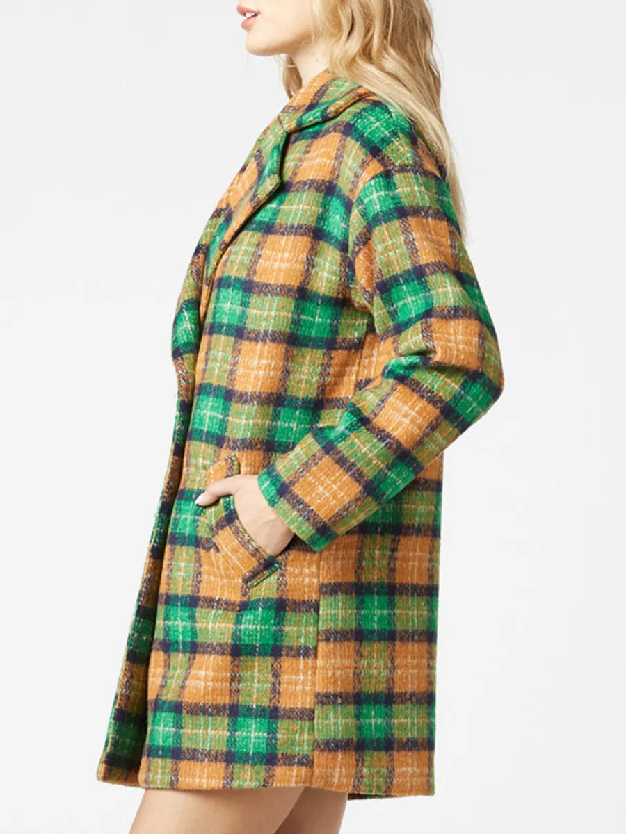 Women's casual plaid  jacket