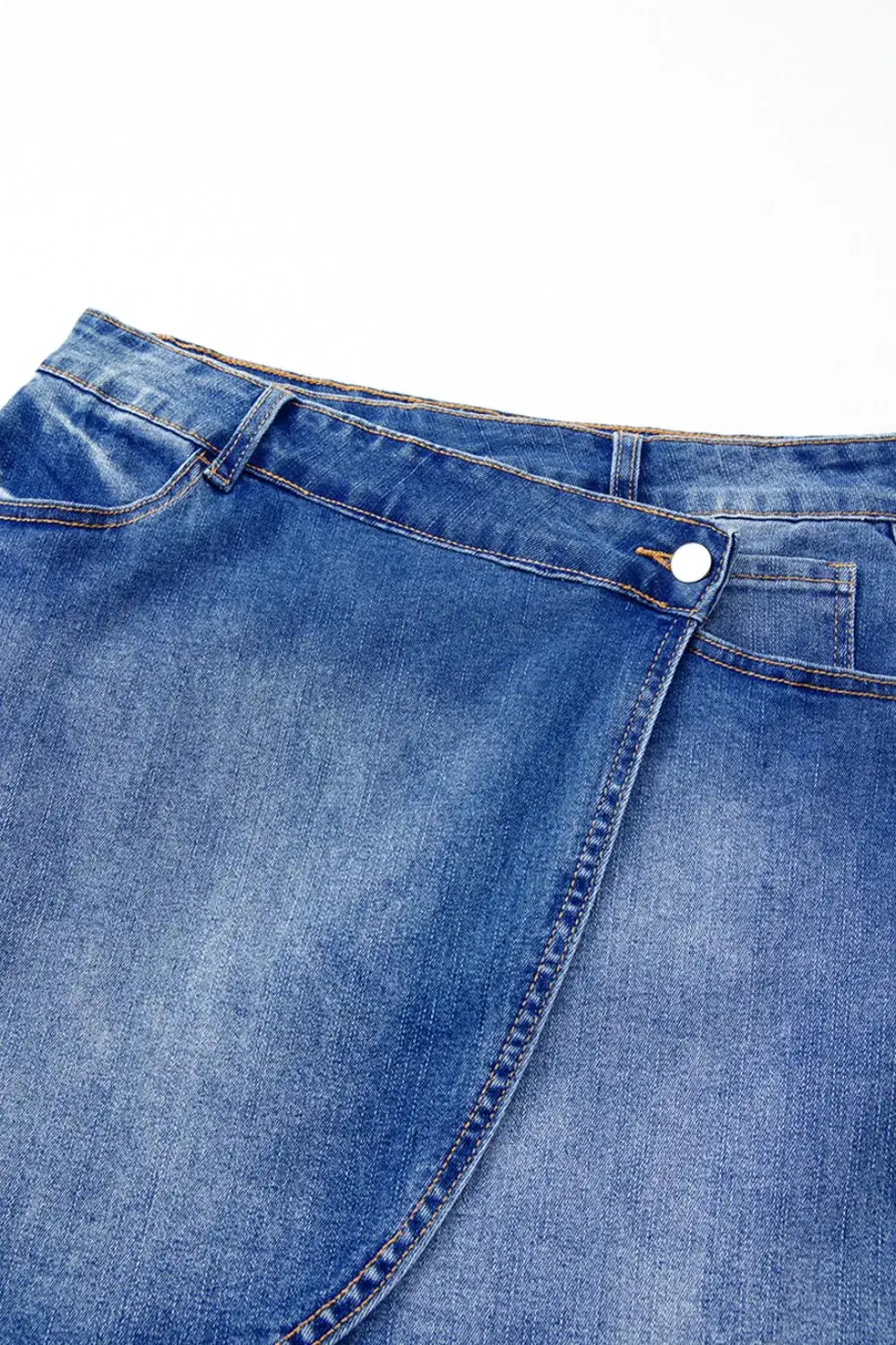 Denim Wrapped Mini Skirt