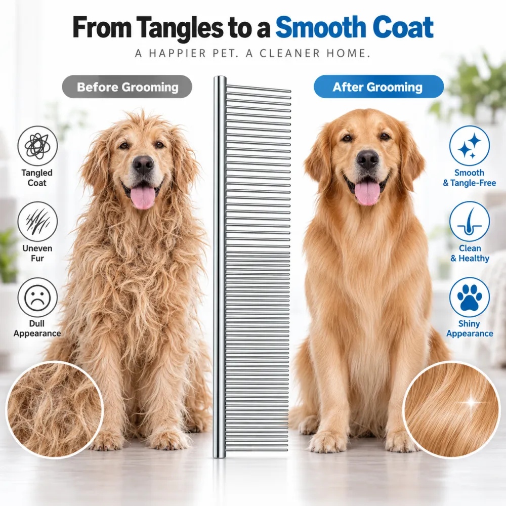 Pet Steel Comb, Row Comb