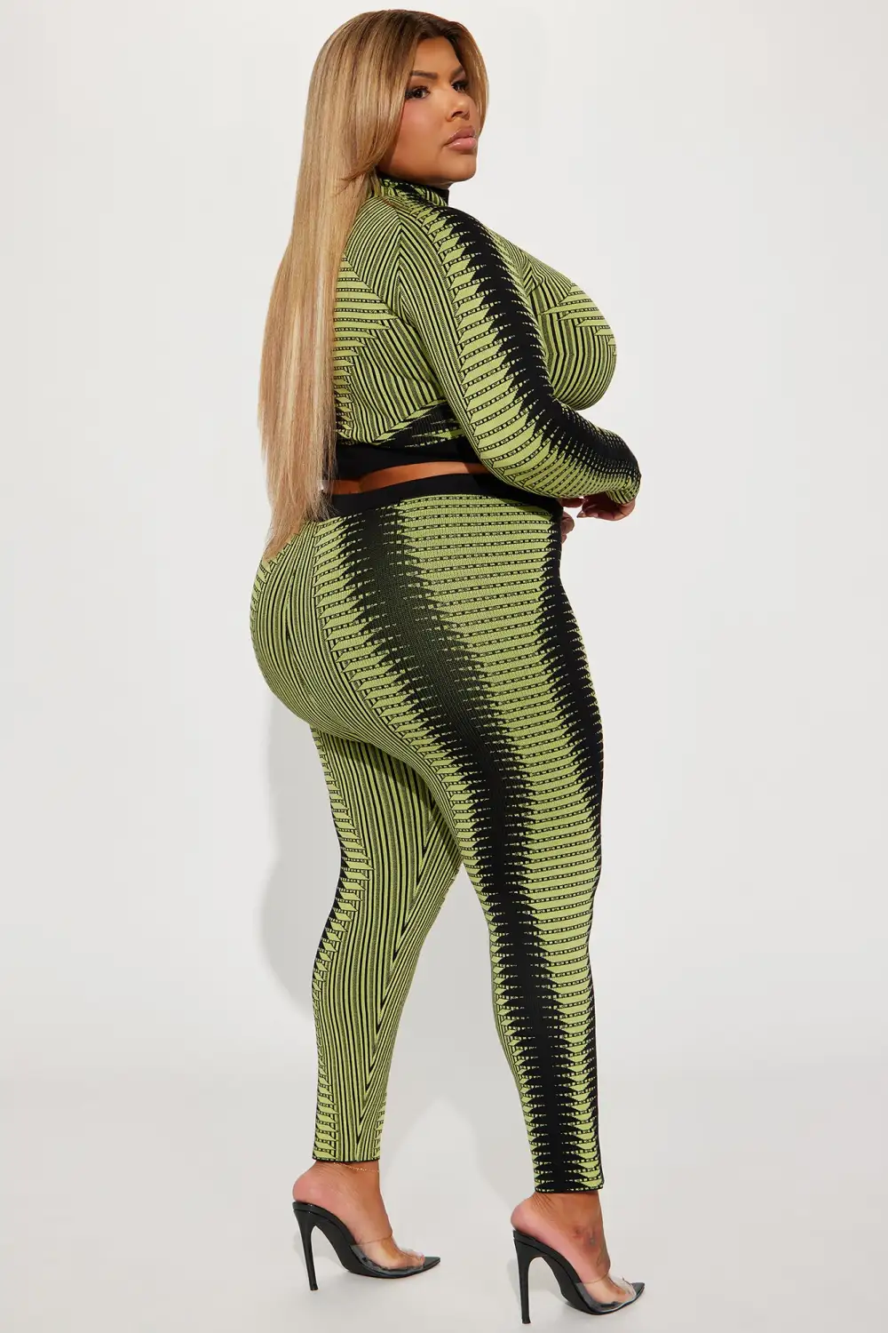 Kailee Sweater Legging Set - Lime