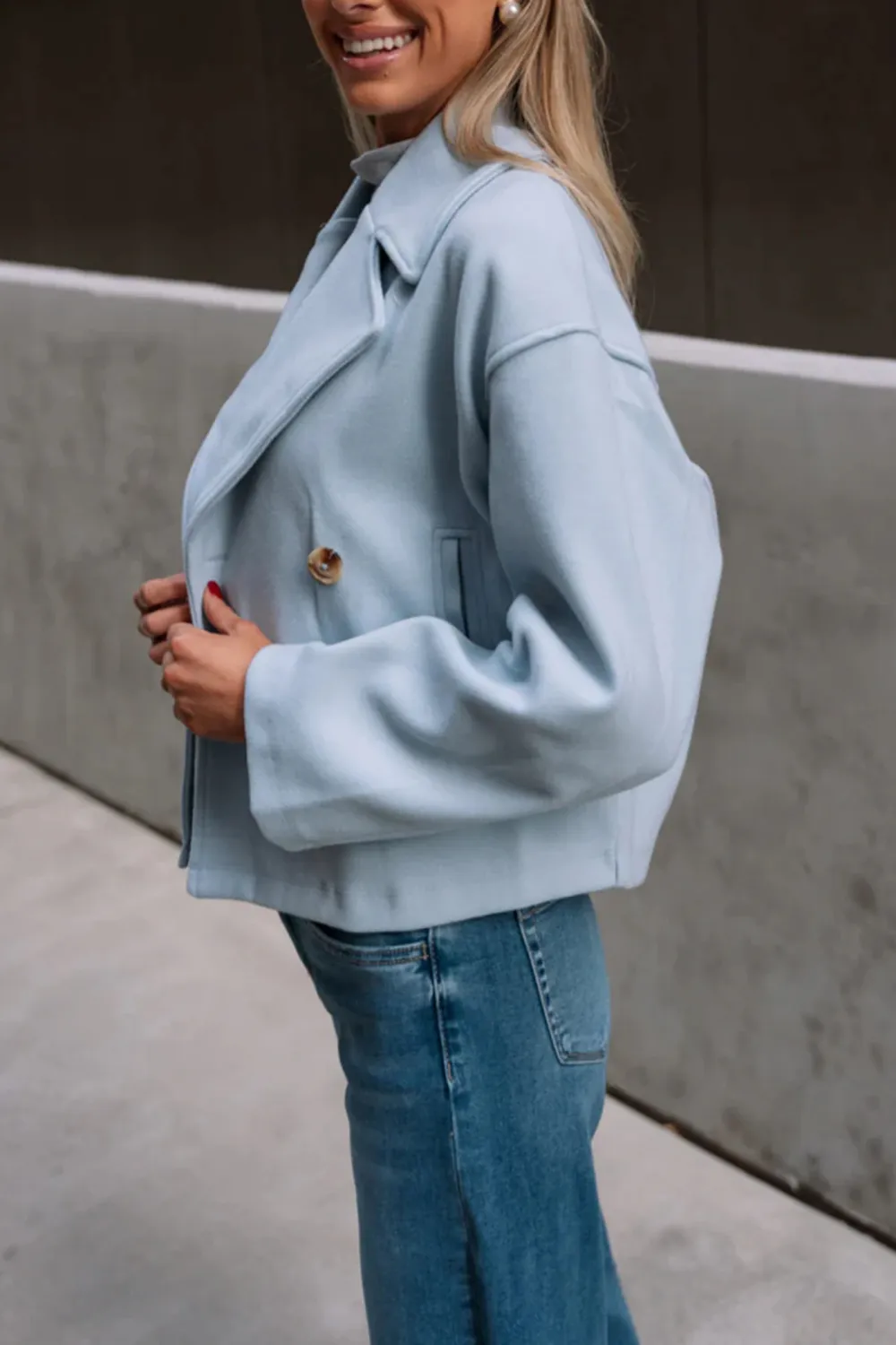 Double-Breasted Lapel Jacket