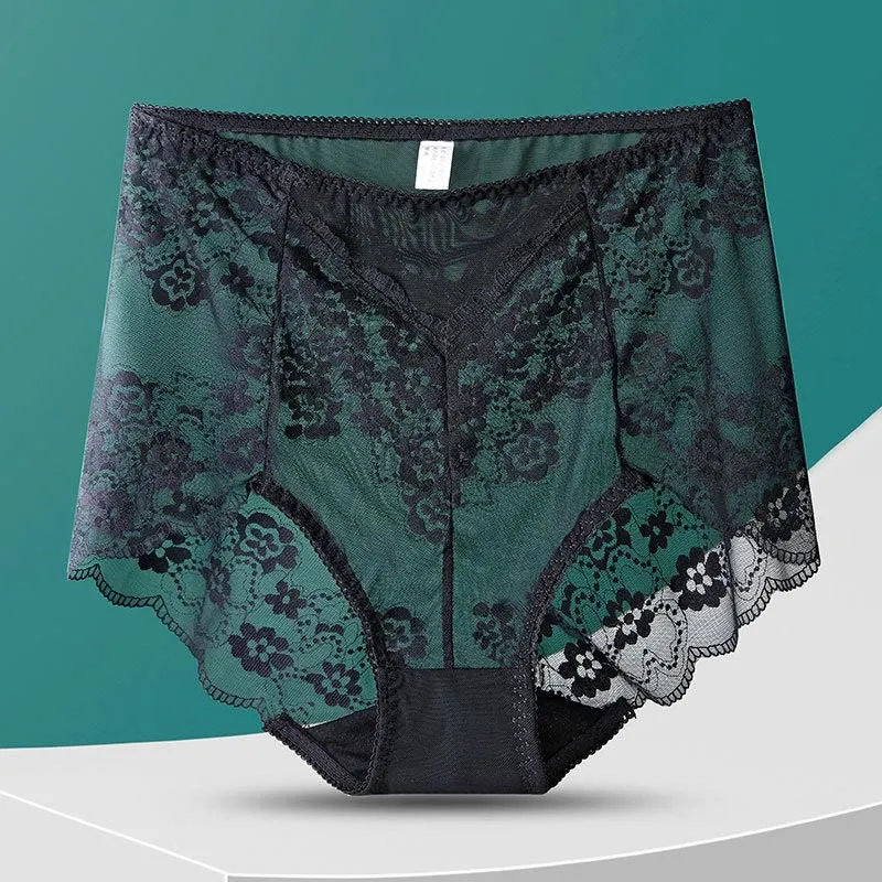 Plus Size High Waist Print Breathable Panty