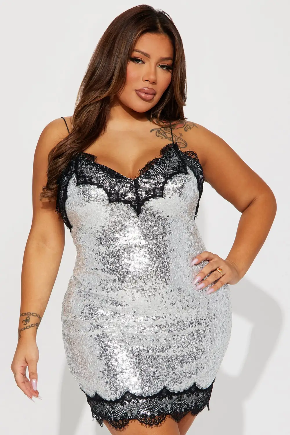 Tameless Muse Sequin Mini Dress - Silver/Multi