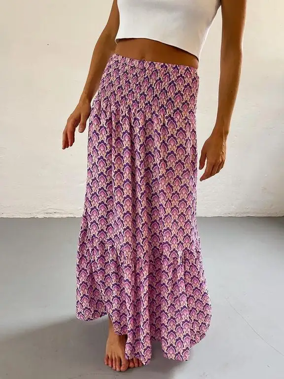 Roomy Easy Waist Casual Skirt