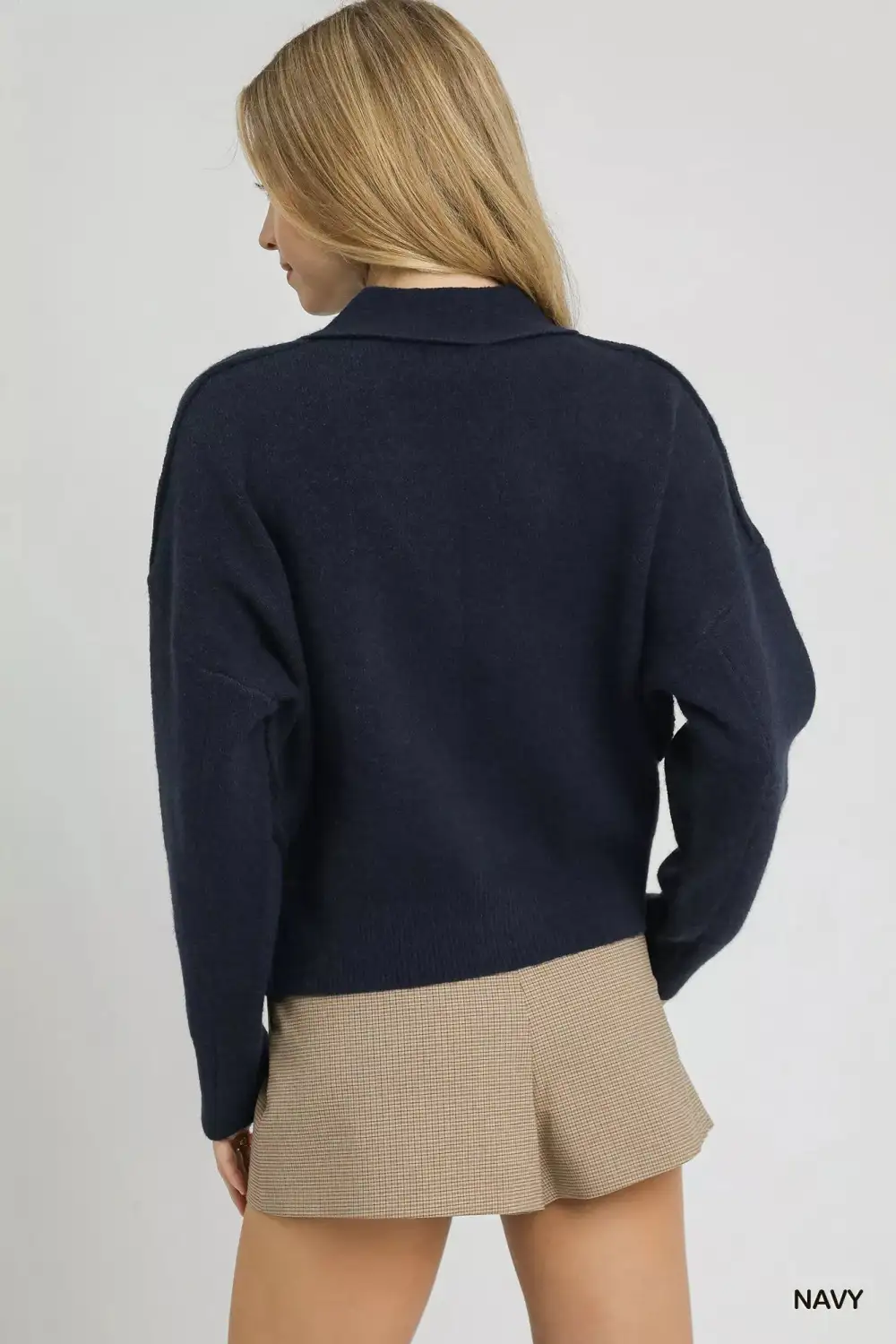 Button-Front Knit Cardigan