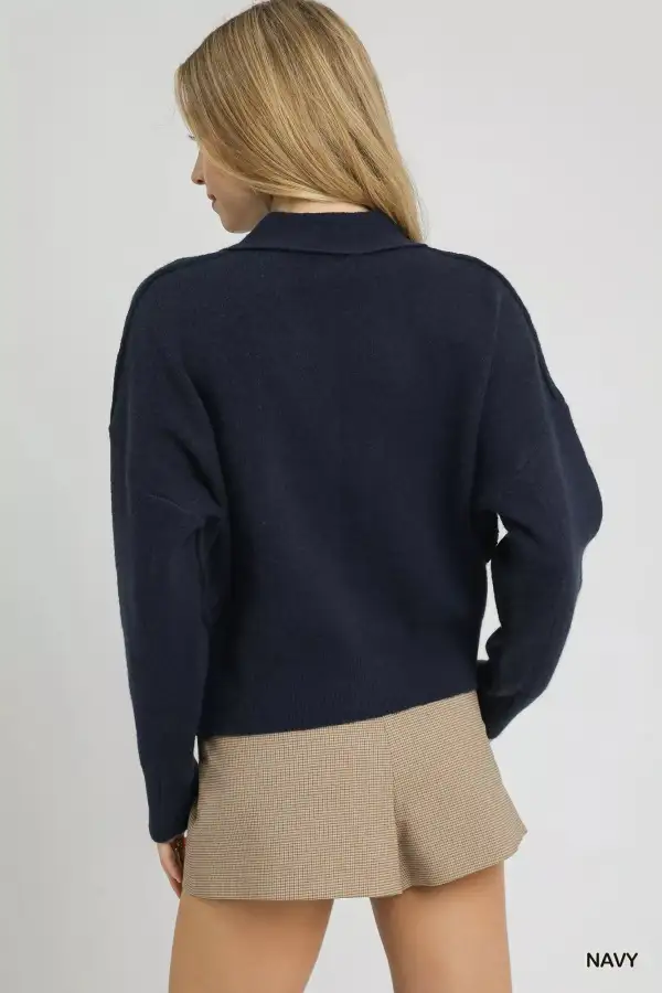 Button-Front Knit Cardigan