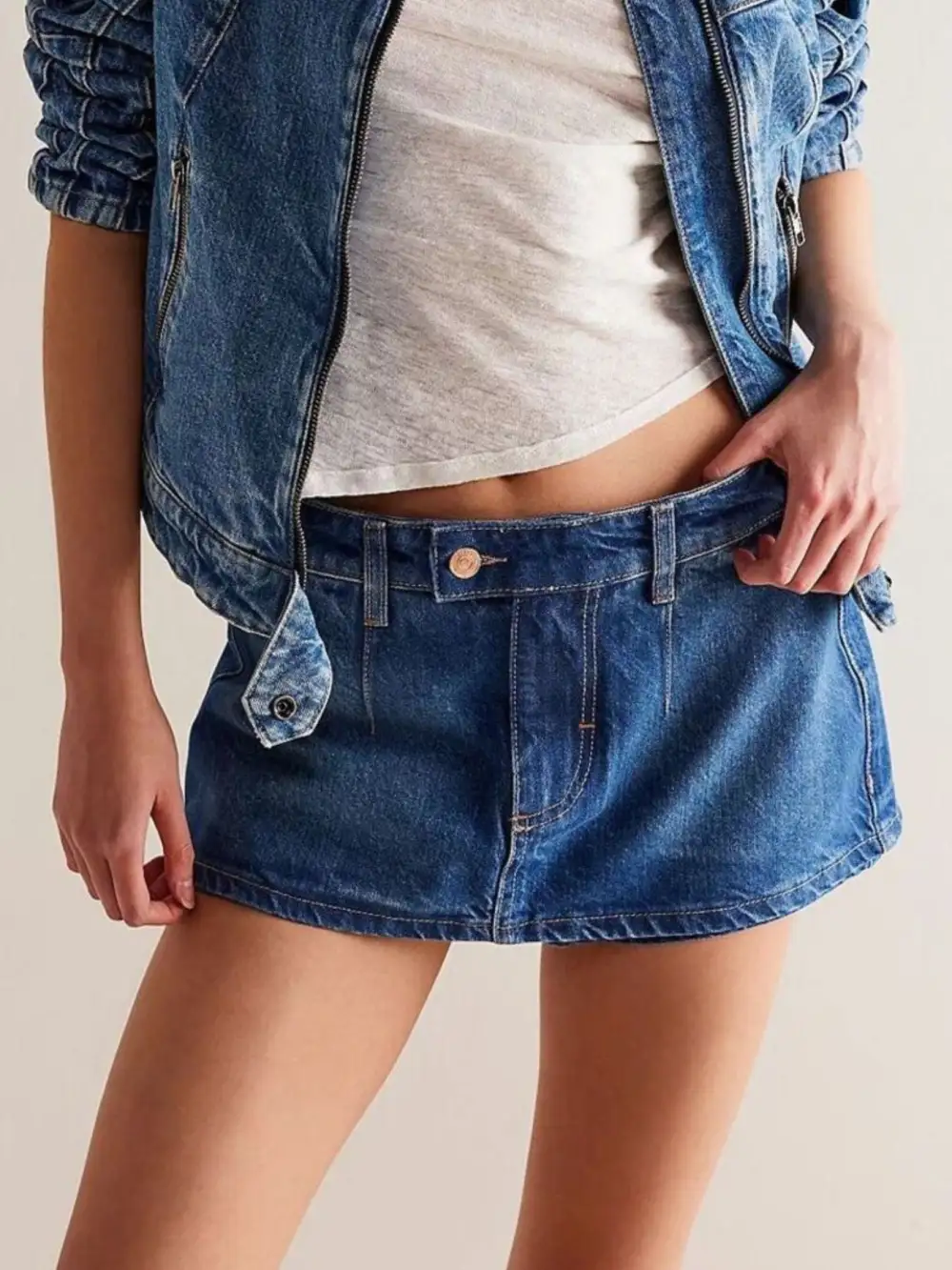 Mini Denim Skort