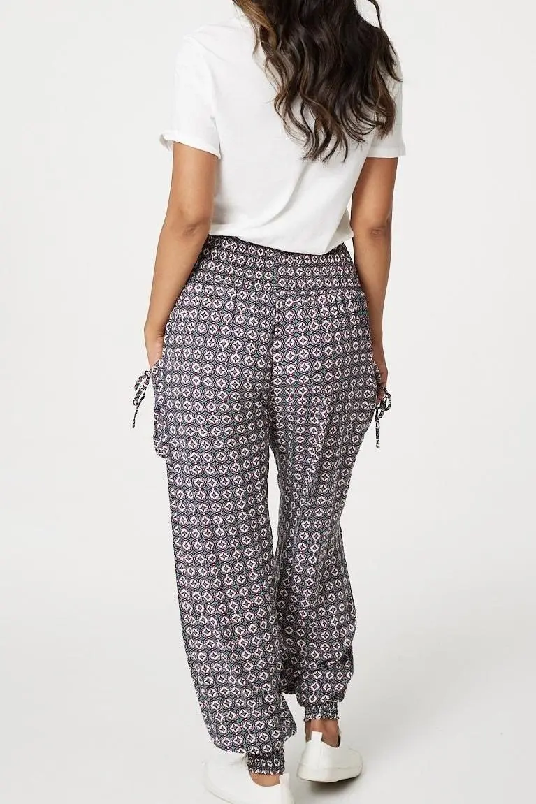 Loose Art Print Women's Harem Pants