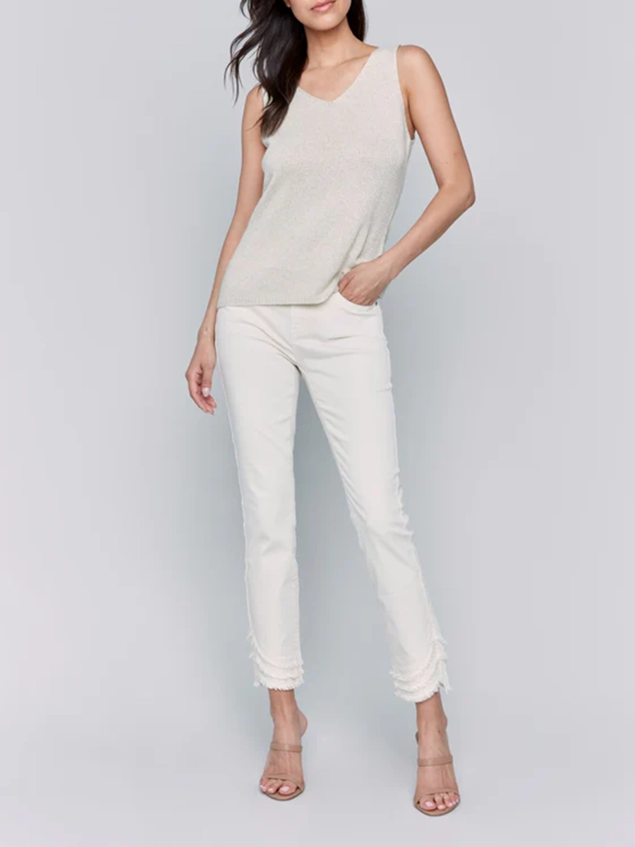 Solid Color Basic V-Neck Women's Vest