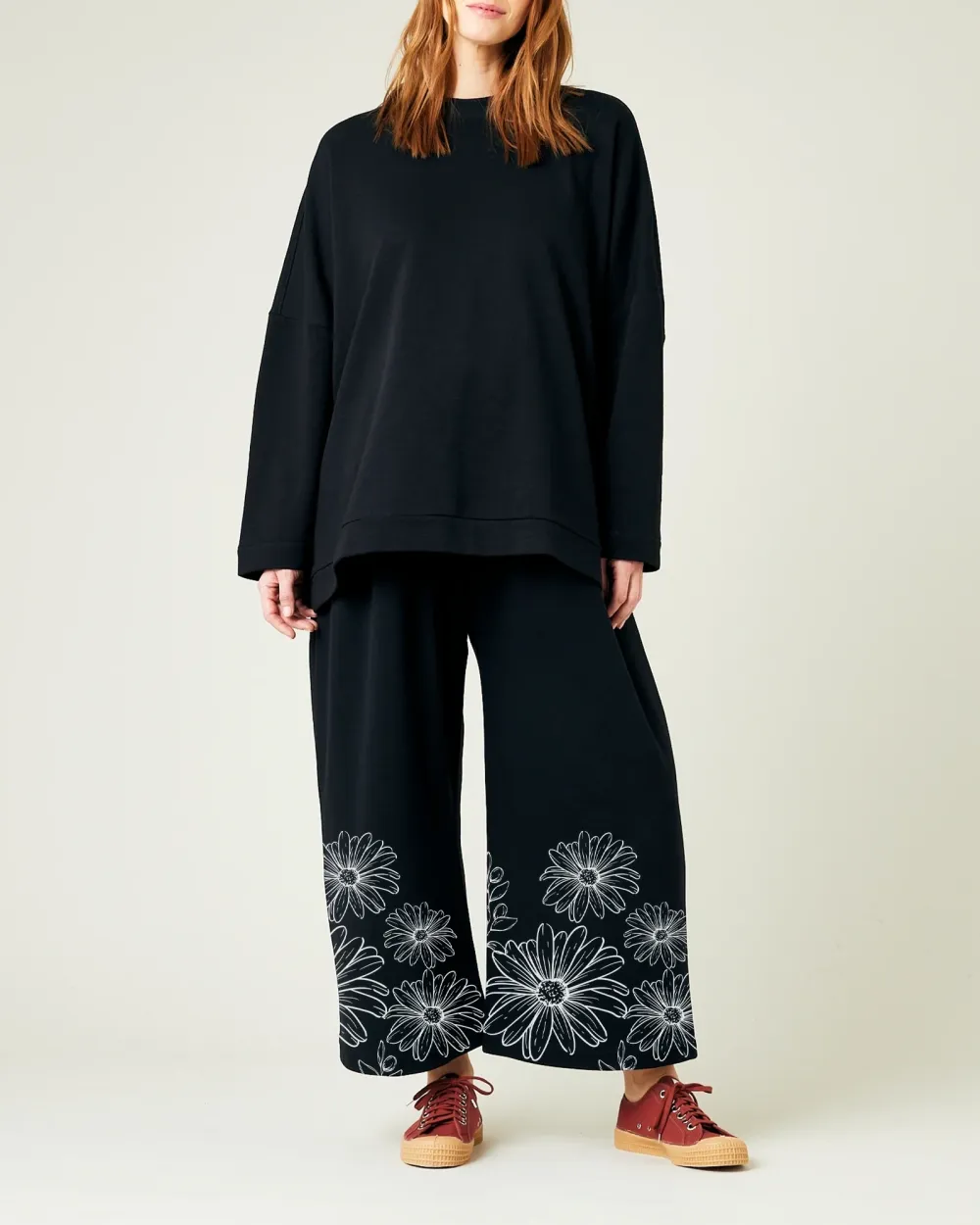BLACK JERSEY TROUSERS