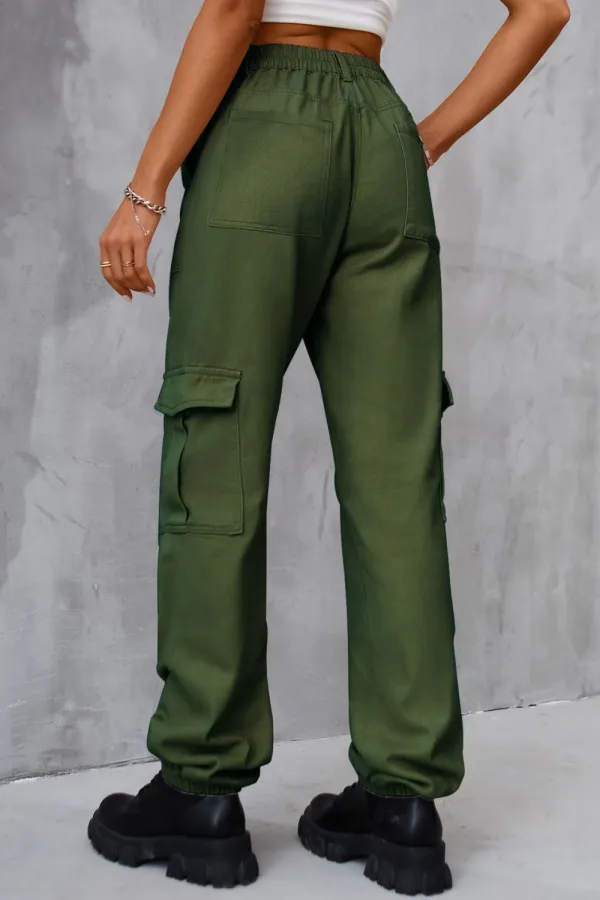 Buttoned High Waist Jeans With Pocket