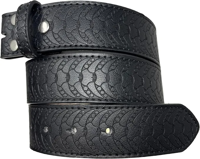 Embossed Leather Belt Strap