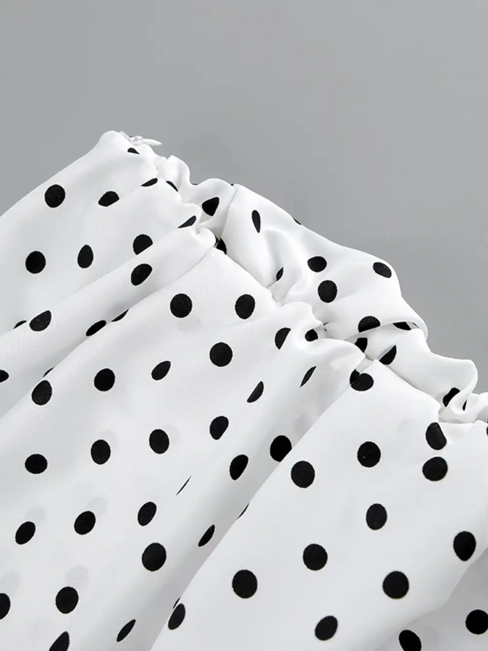 Ruffle Trim Polka Skirt