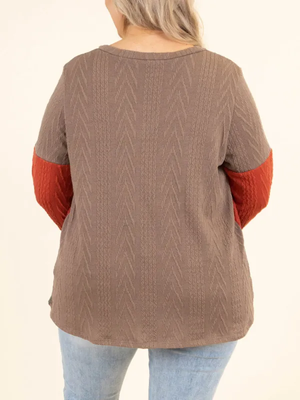 Multi Color Patchwork Jacquard Loose Knit Sweater