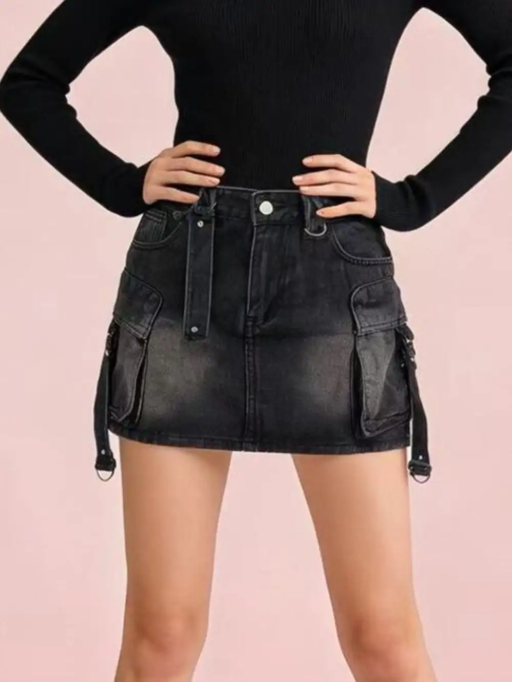 Denim Washed Skirt