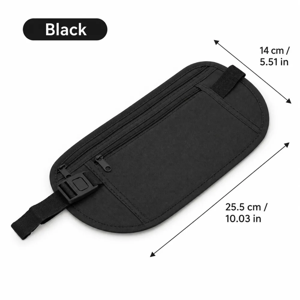 Ultra-Thin Anti-Theft Travel Wallet with Hidden Waist Strap