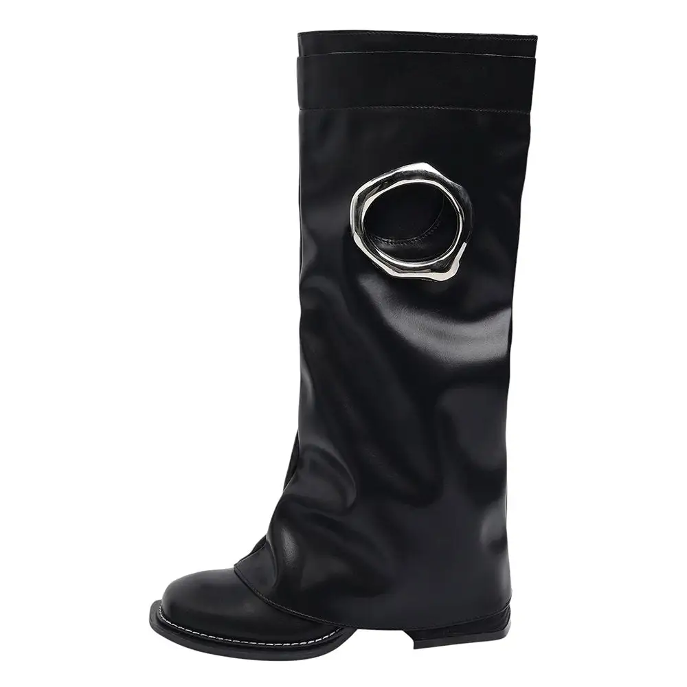 Round Cutout High Shaft Boots