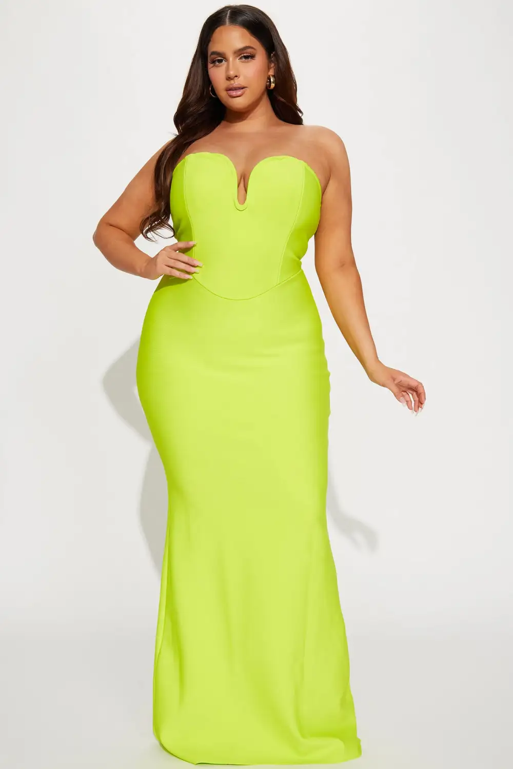 Lilah Bandage Maxi Dress - Lime
