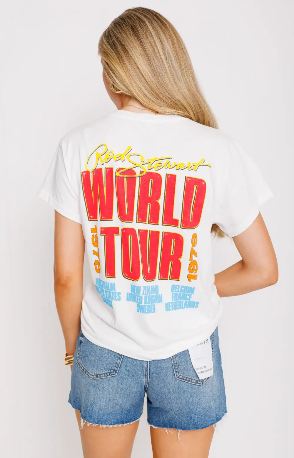 DayDreamer: Rod Stewart Rainbow Tour Tee, VINTAGE WHITE