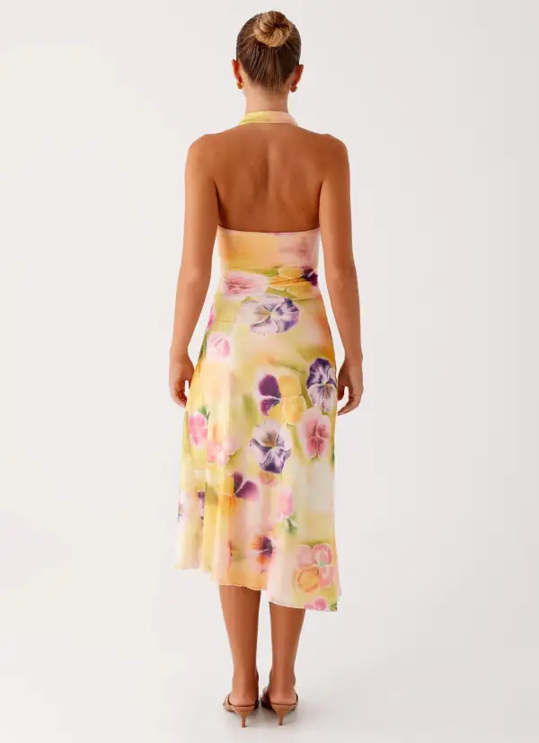 Meadow Print Midi Dress