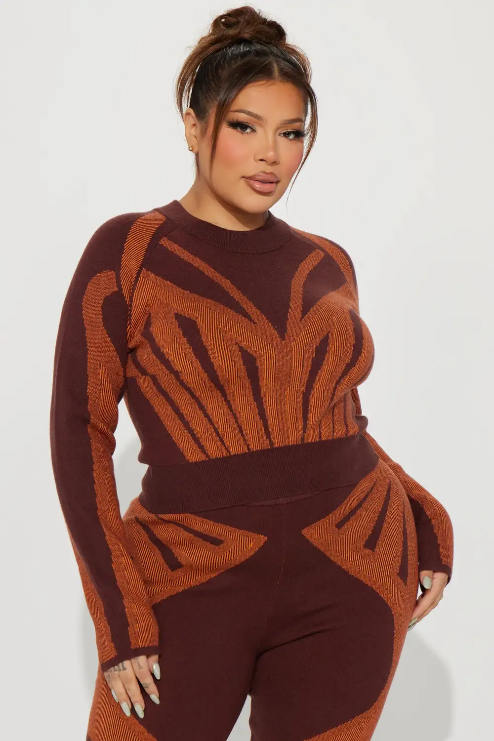 Ava Sweater Legging Set - Cognac