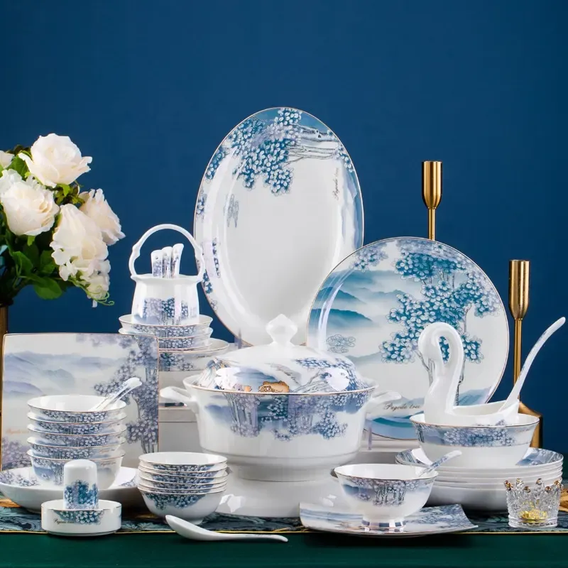 (Store Closing Sale) 58pcs deluxe ceramic tableware set