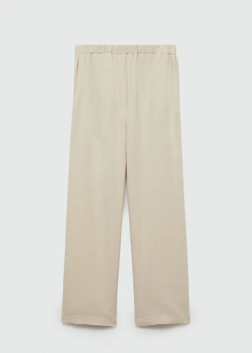 Cotton wideleg trousers