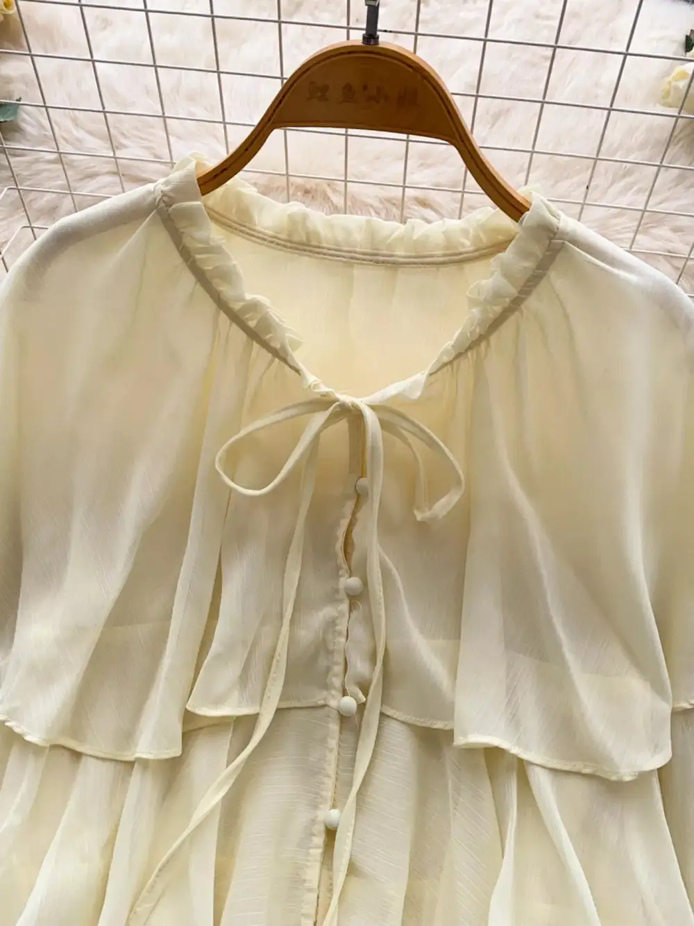 Ruffle Tiered Chiffon Blouse