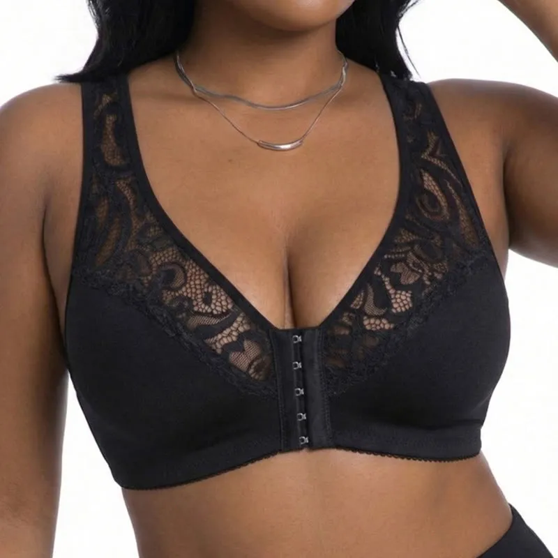 Lace Front Closure Wireless Bra