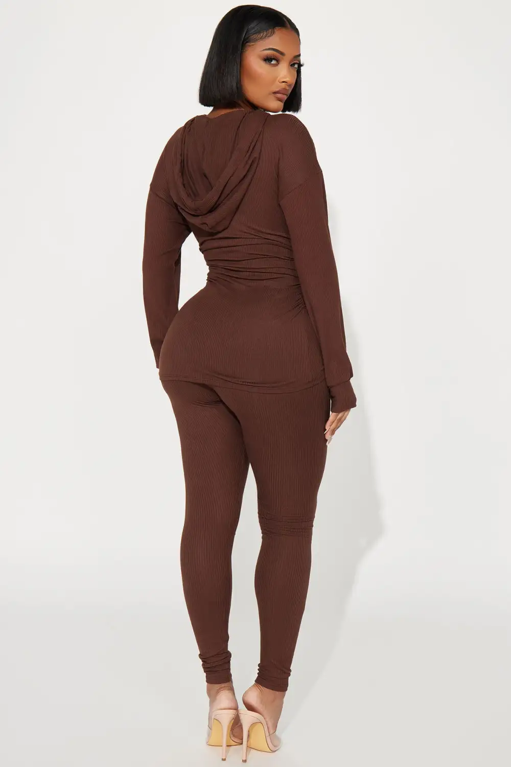 Time Is Right Legging Set - Brown