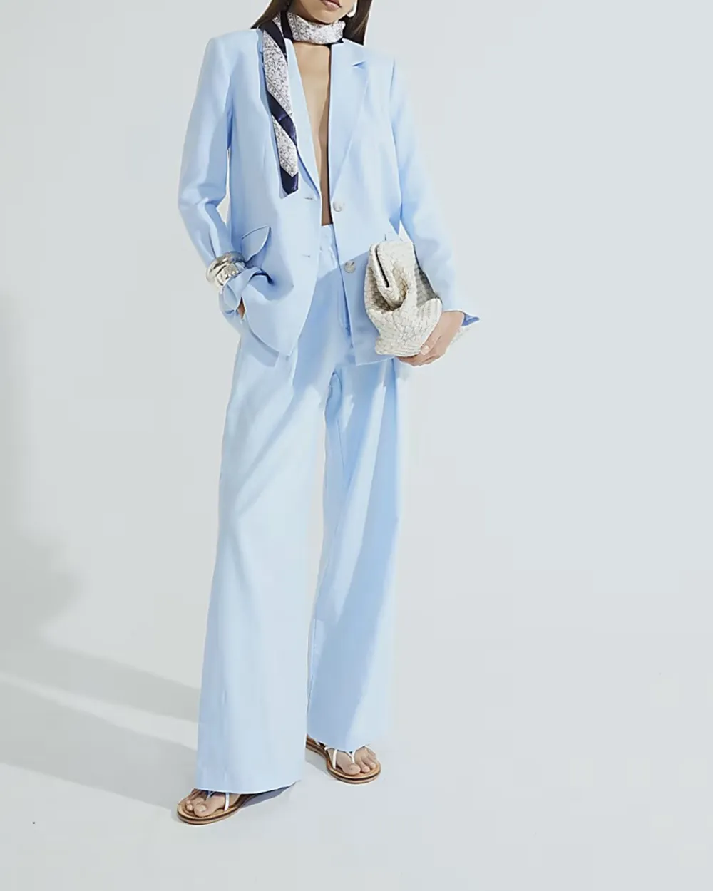 Oversized Loose Fit Women's Blue Blazer