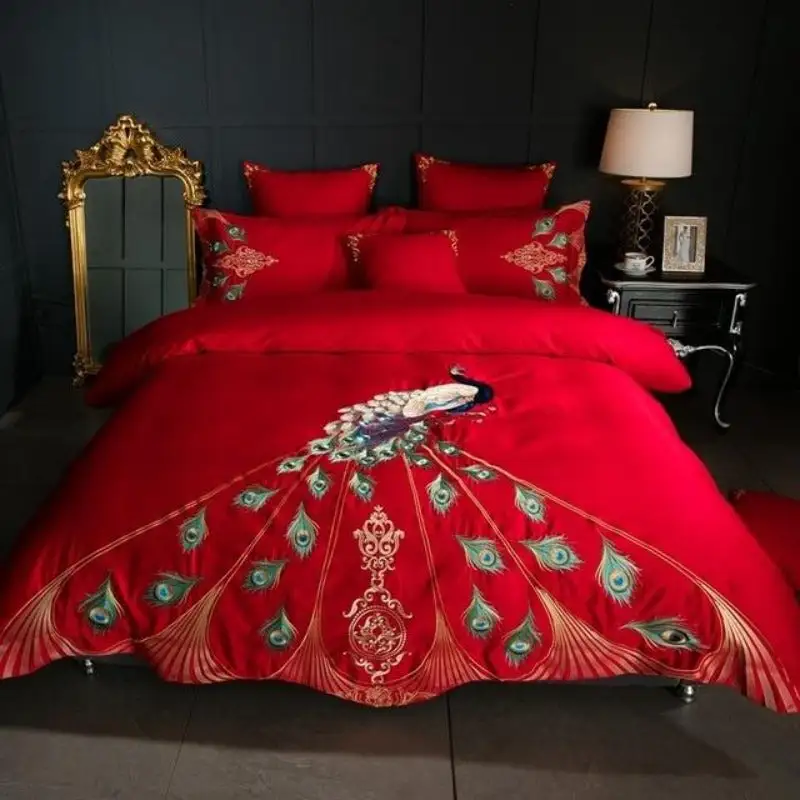 (Store Closing Sale) BlueCloud Peacock Bedding Set