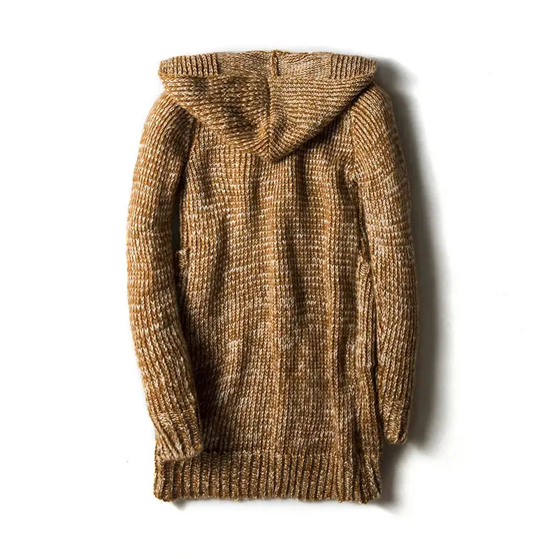Hooded Button Knit Cardigan