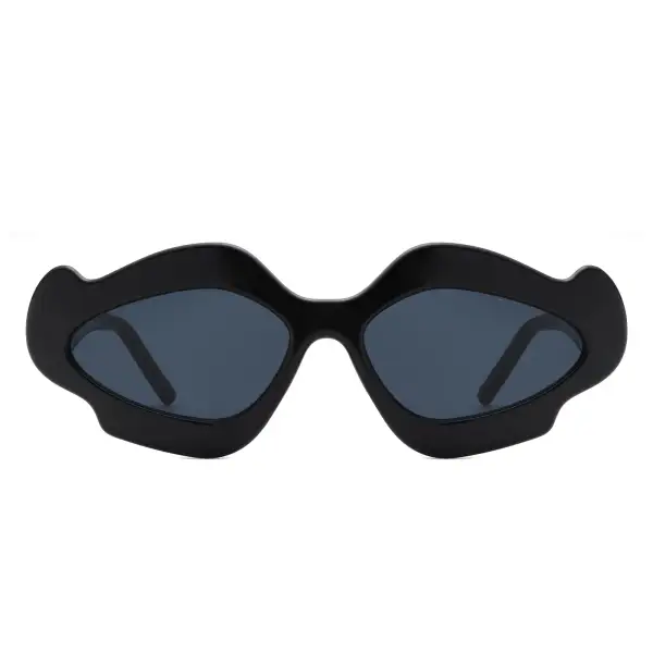 Rhinestone Geometric Frame Sunglasses