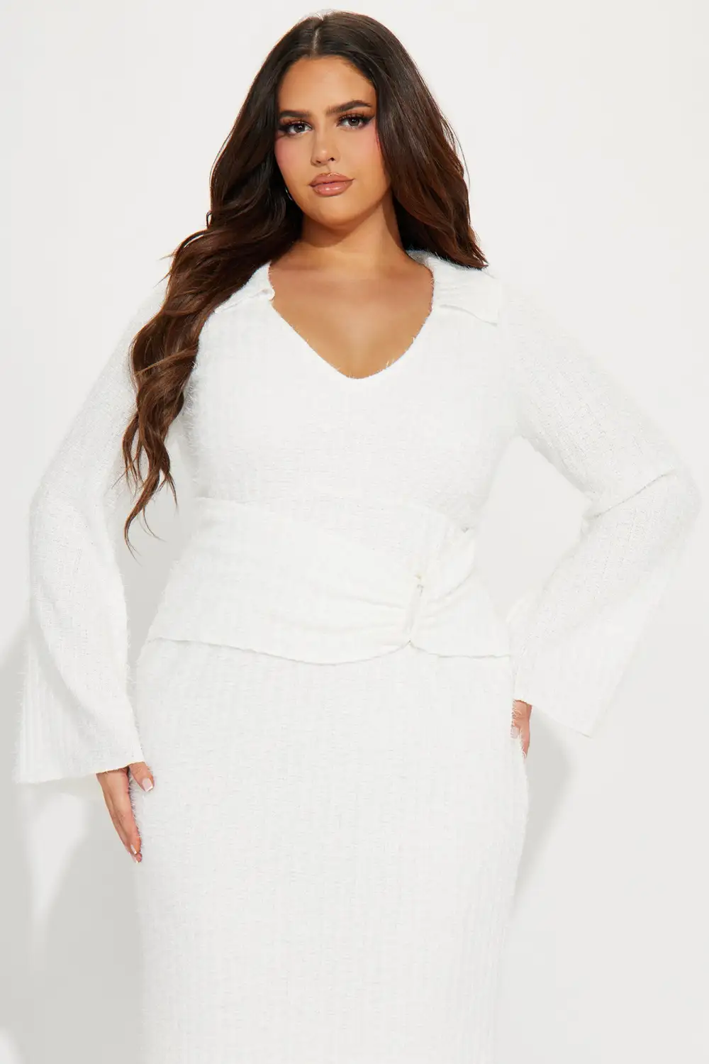 Jordyn Sweater Maxi Dress - Ivory