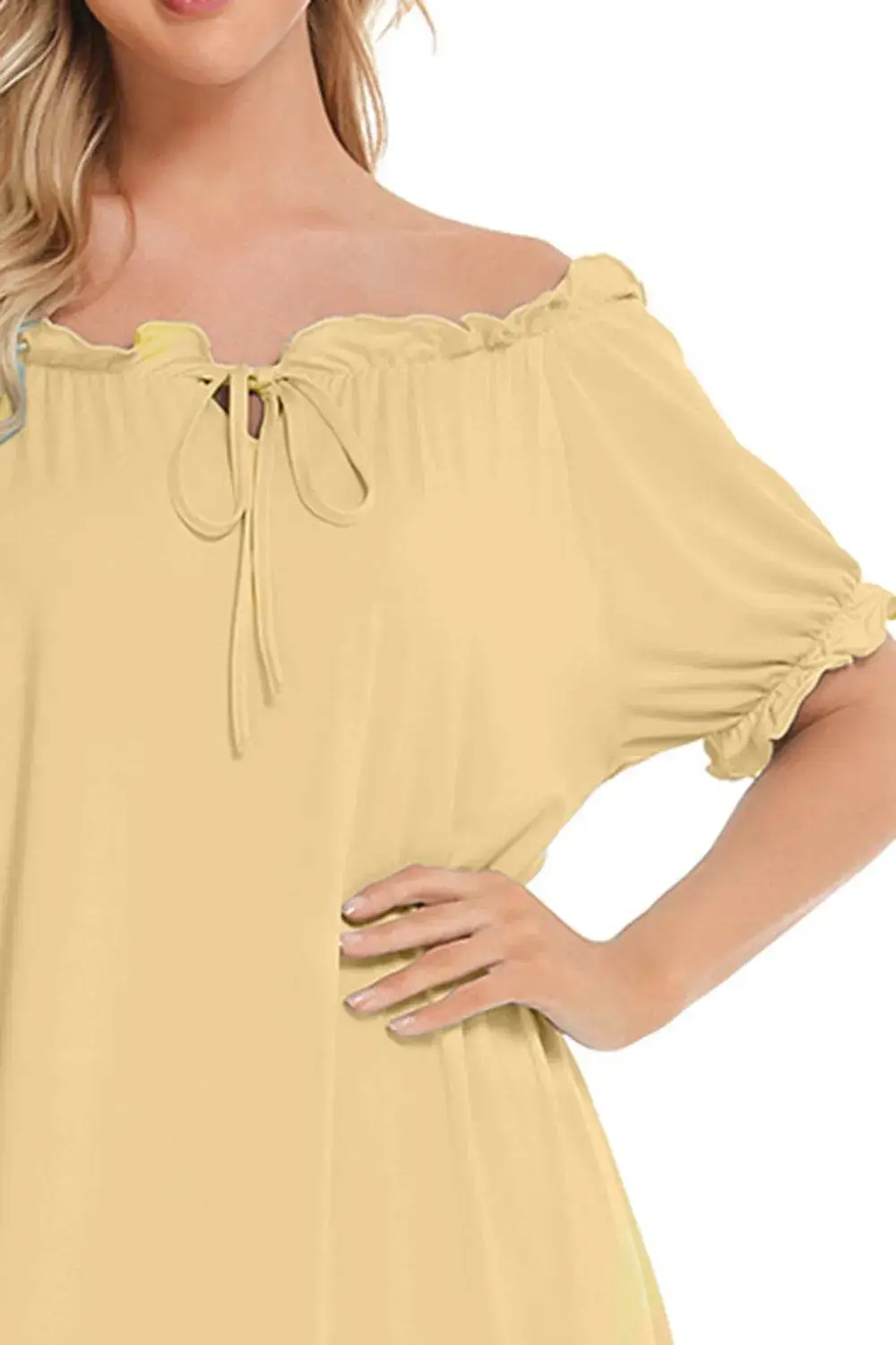 Lace Detail Short Sleeve Casual Dress