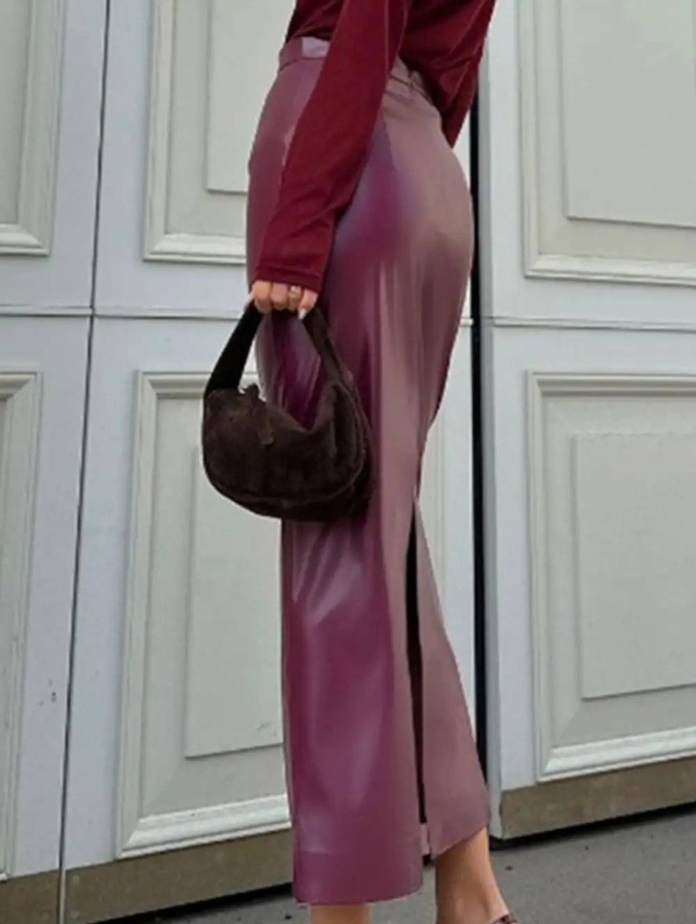 Faux Leather Pencil Skirt