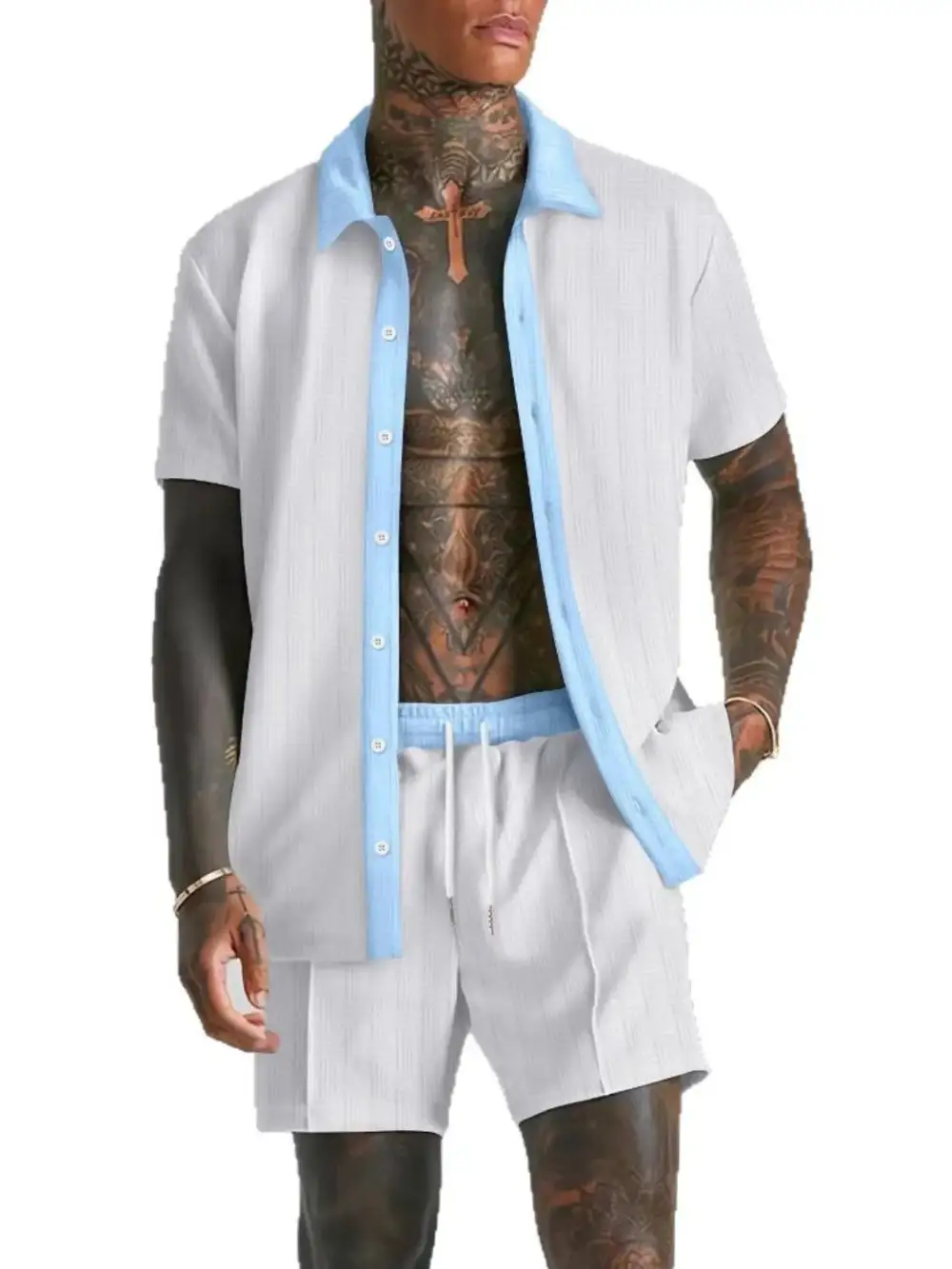 Street Cotton Blend Casual Set