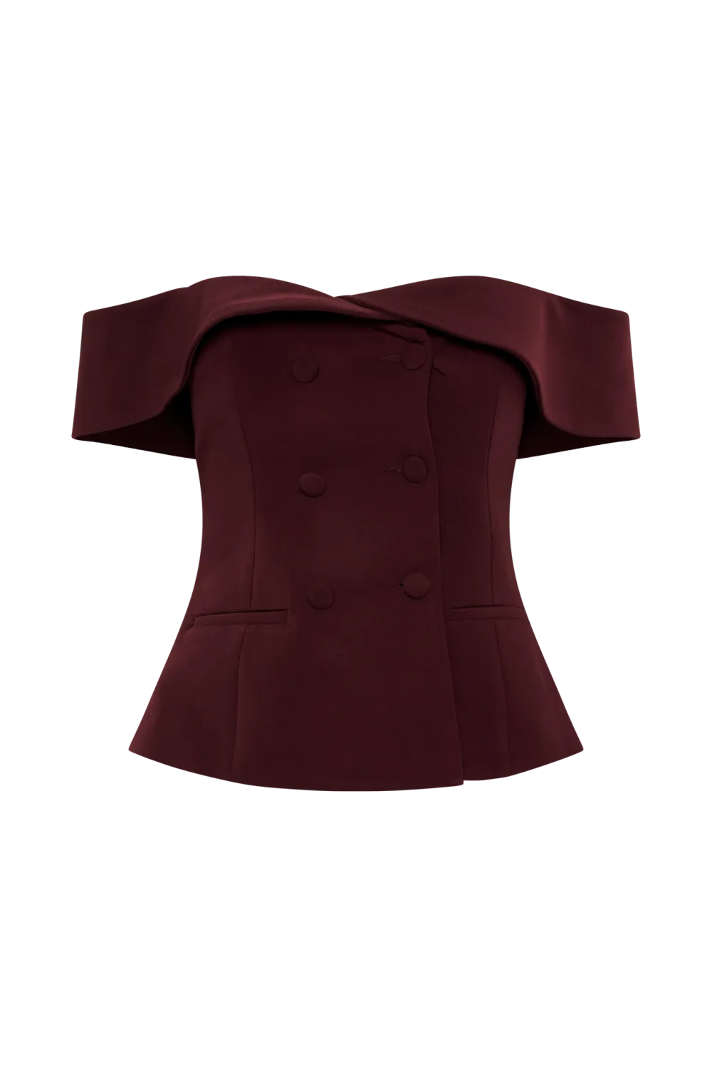 Strapless Suiting Top