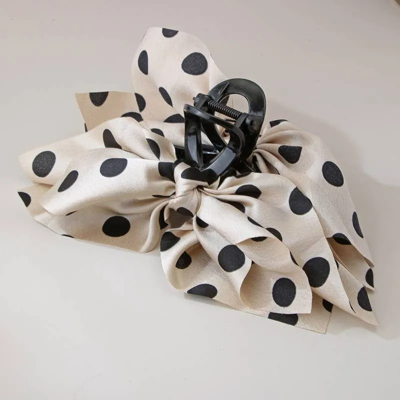 Polka Dot Hair Claw Clip
