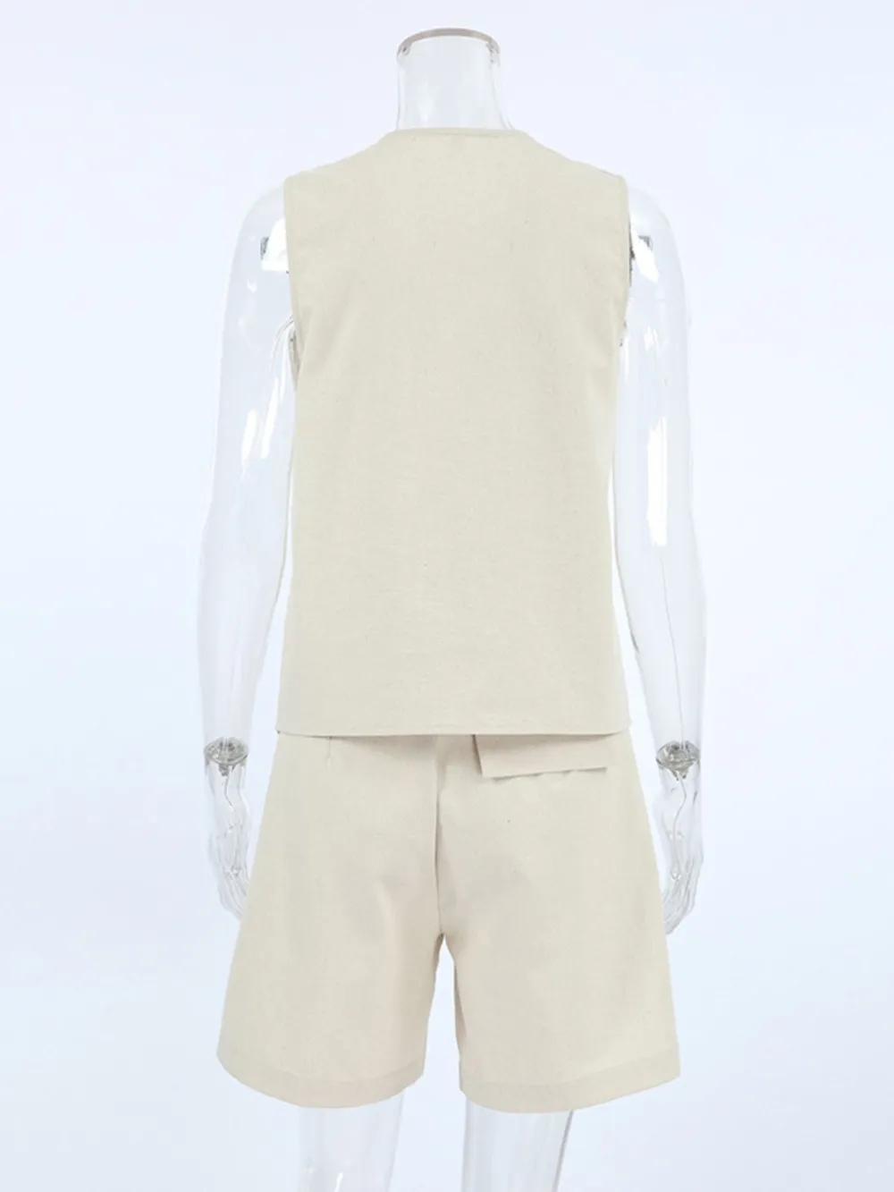 Classic Button Front Button Jumpsuit