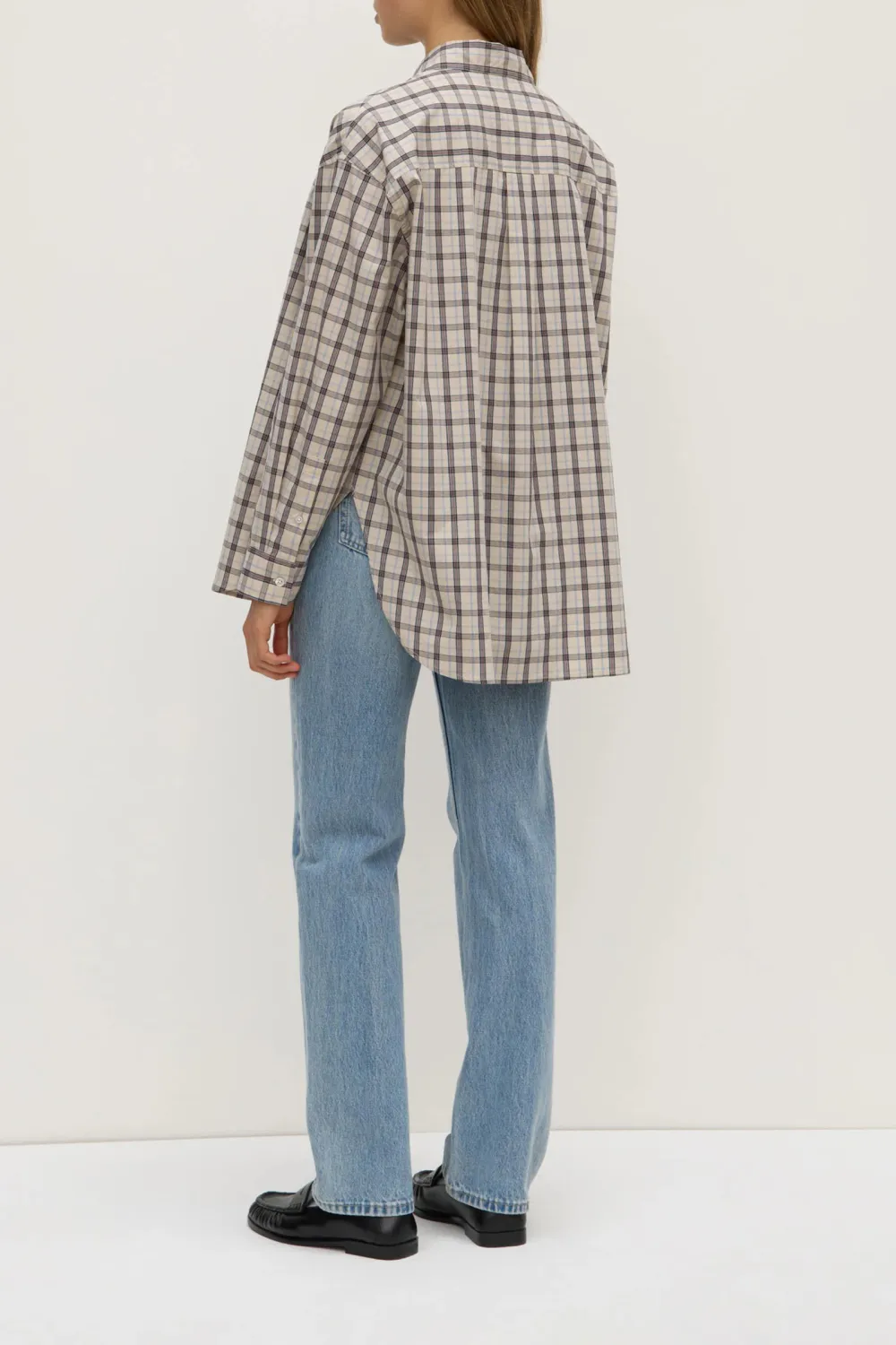Cotton Button Up Checkered Shirt