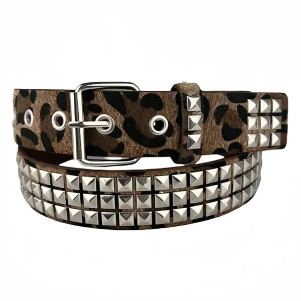 Leopard Studded Belt